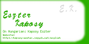 eszter kaposy business card